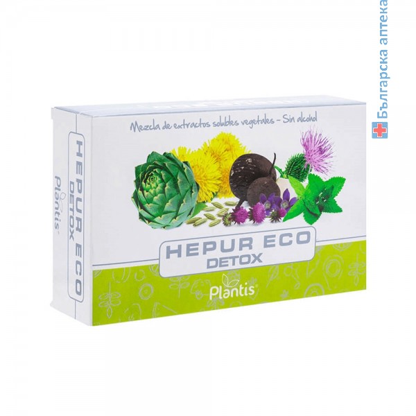 Hepur Eco Detox Детоксикация, Plantis, 20 ампули за пиене - main view