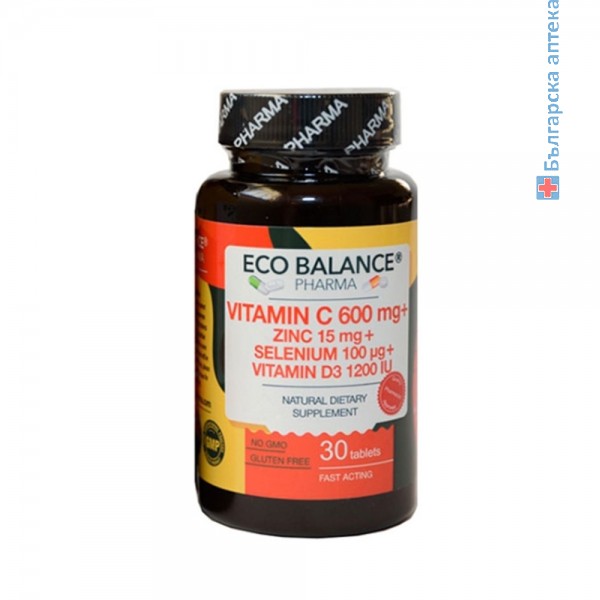 Витамин C 600 с Цинк и Селен Eco Balance 30 таблетки
