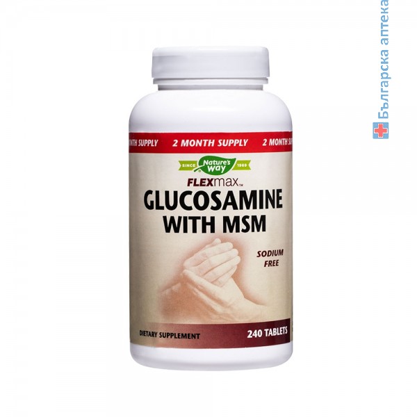 глюкозамин сулфат и mсm, natures way, 240 таблетки