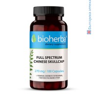 Шлемник Байкалски – Китайска превара, при тревожност и безсъние, Bioherba, 270 мг, 100 капсули