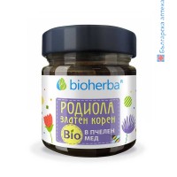 Родиола – Златен корен в Био Пчелен мед, при стрес и тревожност, Bioherba, 280 гр.