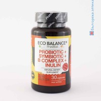 Пробиотик + Симбиотик + В-комплекс + Инулин, Eco Balance, 30 капс.