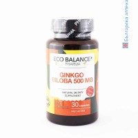 Гинко Билоба, Eco Balance, 500 мг, 30 капс.