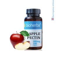 Ябълков пектин - при висока кръвна захар, Bioherba, 300 мг, 100 капс.