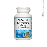 Н-Ацетил-Л-Цистеин, Natural Factors, 500 mg, 90 V-капс.