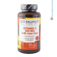 витамин C 500, eco balance, 60 капсули, vitamin c, витамин ц, еко баланс