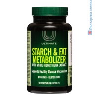 ultimate starch and fat metabolizer, natural factors, глюкозен метаболизъм, разграждане мазнини, изгаряне мазнини, хранителна добавка отслабване