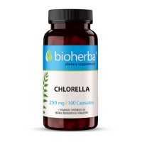 Хлорела - детоксикация, Bioherba, 250 мг, 100 капсули