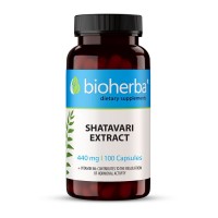 Шатавари екстракт, хормонален баланс за жени, Bioherba, 440 мг, 100 капсули