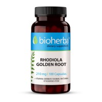 Златен корен – Родиола, при стрес и умора, Bioherba, 210 мг, 100 капсули