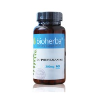 DL-Фенилаланин - за добро настроение, Bioherba, 200 мг, 60 капсули