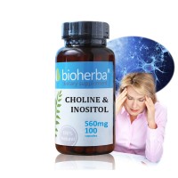 Холин и Инозитол, Bioherba, 560 мг, 100 капсули