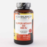 Супер Витамин D3, Eco Balance, 800 IU, 60 табл.