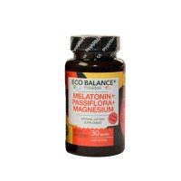 Мелатонин + Пасифлора + Магнезий - при стрес и безсъние, Eco Balance, 30 табл.