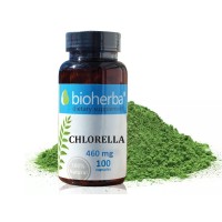 Хлорела - детоксикация, Bioherba, 460 мг, 100 капсули