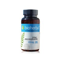 Цинк Пиколинат - за имунитет и тестостерон, Bioherba, 22 мг, 60 капсули