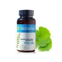 Гинко Билоба за памет и кръвообращение, Bioherba, 60 мг, 60 капс.