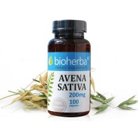 Авена Сатива - при нервност и раздразнителност, Bioherba, 200 мг, 100 капсули