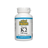 Витамин K2 (MK-7), Natural Factors, 100 mcg, 60 V-капс.