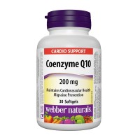 Коензим Q10, Webber Naturals, 200 mg, 30 софтгел капс.