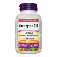 Коензим Q10, Webber Naturals, 200 mg, 60 софтгел капс.