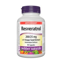 Ресвератрол, Webber Naturals, 225 mg, 90 капс.