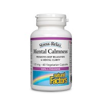 Mental Calmness, L-Теанин, Natural Factors, 125 mg, 60 V-капс.