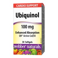 Убиквинол QH Активен Коензим Q10, Webber Naturals,100 mg, 30 капс.