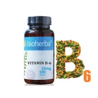 Витамин В6, Bioherba, 10 мг, 100 капсули