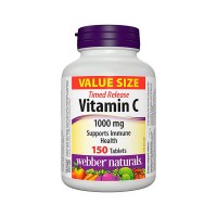 Витамин С с удължено освобождаване, Webber Naturals, 1000 mg, 150 табл.