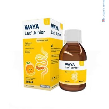 waya lax junior, вая лакс джуниър, сироп, запек, слабително, слабително за деца, бебета, сироп при запек цена