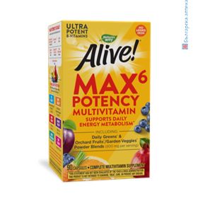 Alive Max Potency, Мултивитамини, 90 капсули