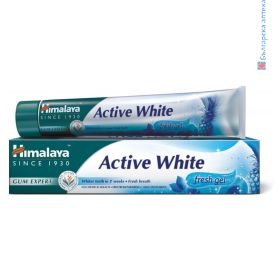 хималая, гел-паста, избелване на зъби, active white, himalaya herbals